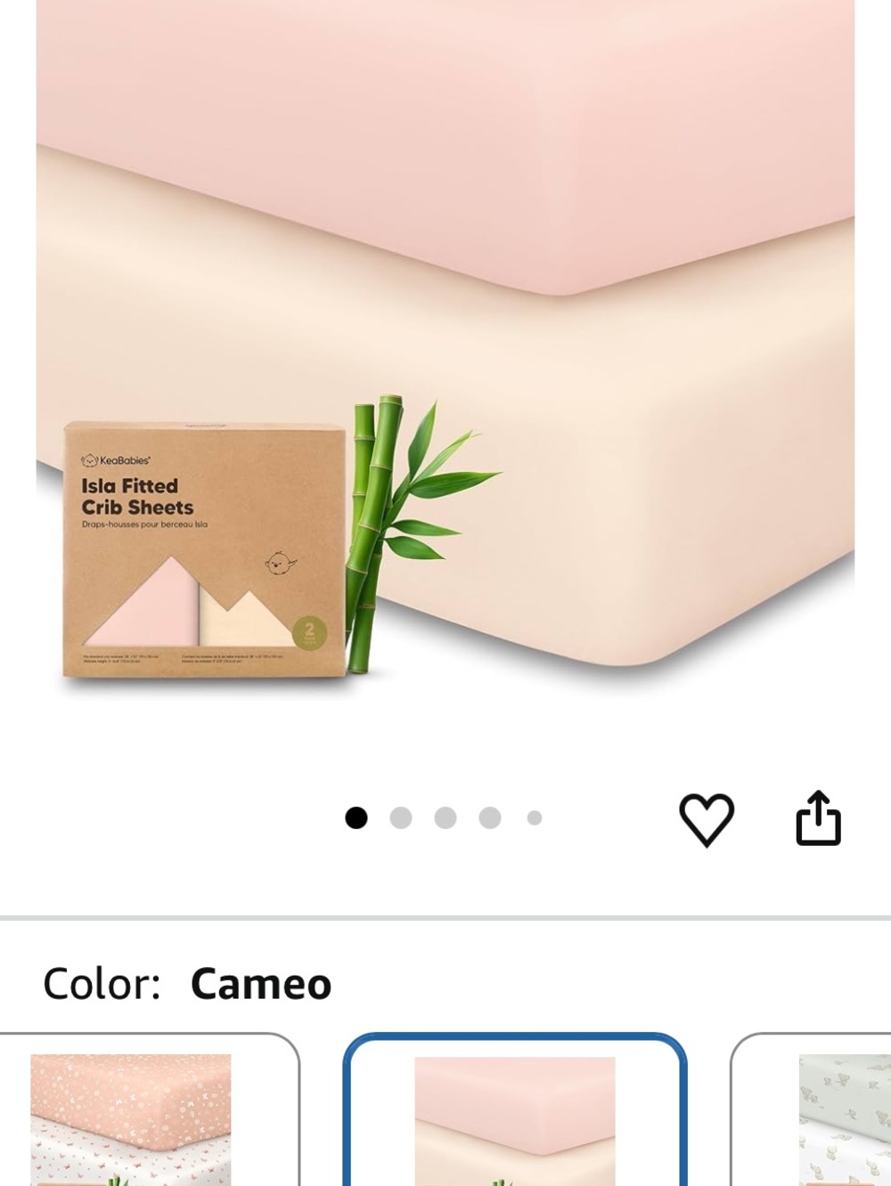 Isla Fitted Crib Sheet in Cameo Pink